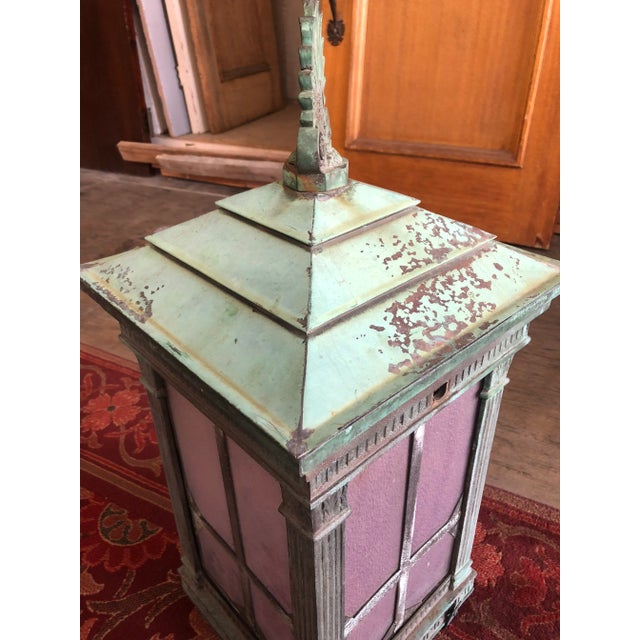 1910s Neoclassical Copper Lantern For Sale In Los Angeles - Image 6 of 13