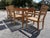 Brown Jordan 1990s Brown Jordan Mission Teak & Frosted Glass Outdoor Dining Set - 7 Pieces For Sale - Image 4 of 10