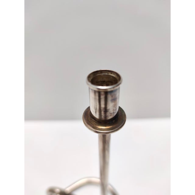 Metal Vintage Silver Plated Metal Candleholders by Lino Sabattini, 1990s, Set of 2 For Sale - Image 7 of 10