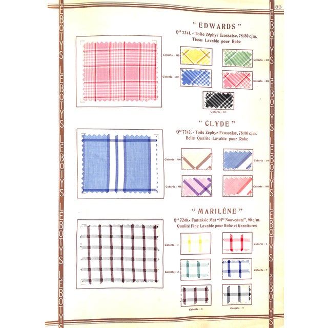 Creations Lebotys. Printemps 1934 [Fabric Sample Album] For Sale In New York - Image 6 of 14