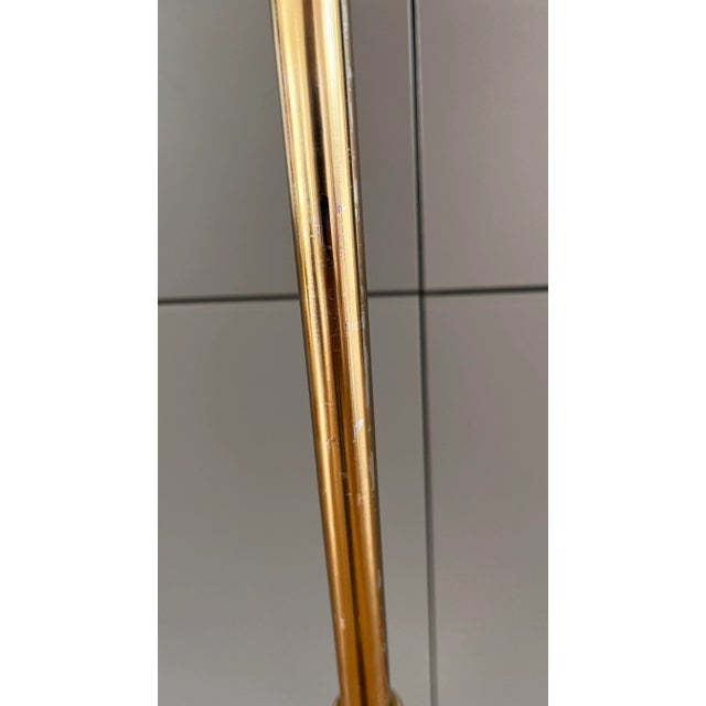 Brass Mid Century Brass Chapman Adjustable Floor Lamp With Pyramid Shade For Sale - Image 8 of 12