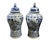 Mansion Size Vintage Chinoiserie Blue and White Porcelain Ginger Jars 47" H S/2 For Sale - Image 9 of 10