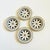 Mid 20th Century Mid Century Modern Mosaic Flower Coasters - Set of 4 For Sale - Image 4 of 10