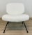 Mid-Century Modern Mid-Century Modern Style White Faux Angora Slipper Chairs Pair For Sale - Image 3 of 8