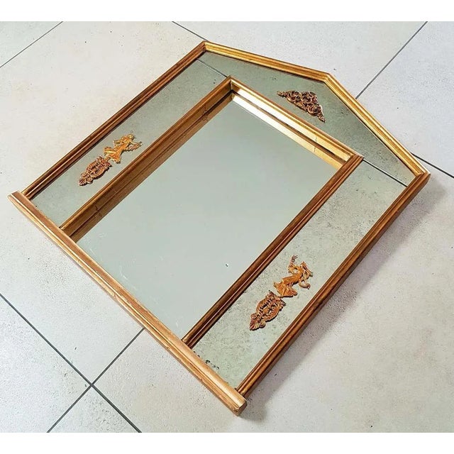 Neoclassical Gilded Empire Mirror For Sale - Image 9 of 18