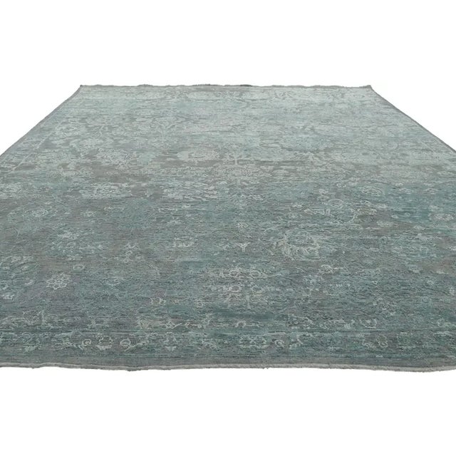 Contemporary Vintage Style High-Low Textured Rug, 08'08 X 11'11 For Sale - Image 3 of 7