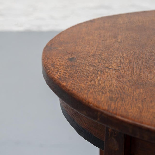 Wood Dutch Art Deco Amsterdam School Side Table, 1920s For Sale - Image 7 of 11