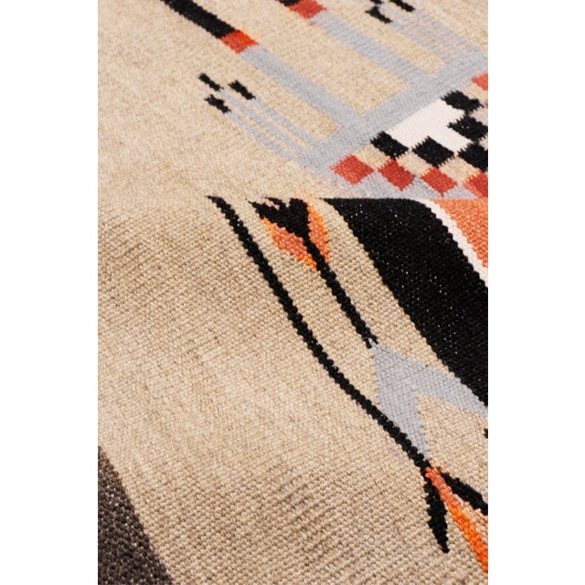 Modern Pasargad Home Tuscany Mocha Wool Area Rug- 4' 2'' X 5'10'' For Sale - Image 3 of 4