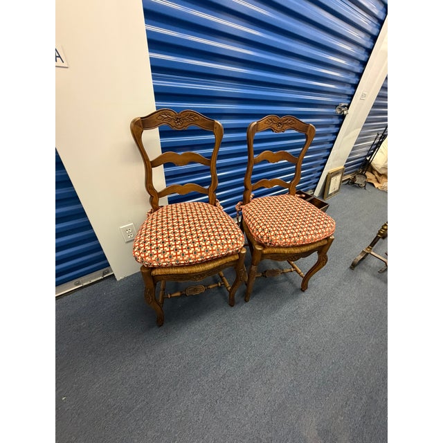 Antique French Carved Ladder‑Back Rush Seat Chairs – Set of 6 For Sale - Image 15 of 15
