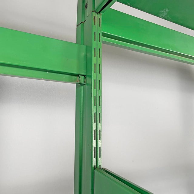 Italian Modern Green Metal Bookcase, 1970s, Set of 4 For Sale - Image 16 of 18