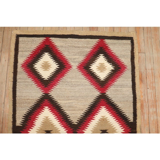 Textile Antique Zabihi Collection American Navajo Tribal Rug - 2'11" x 4'8" For Sale - Image 7 of 9
