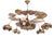 Water Lily Chandelier from Maison Jansen, 1970s For Sale