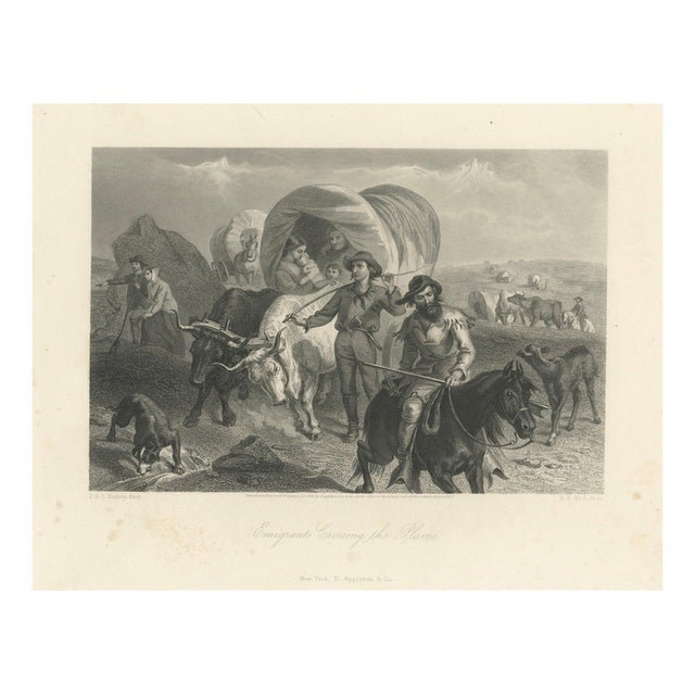 American West Wagon Migration, 1800s, Paper For Sale