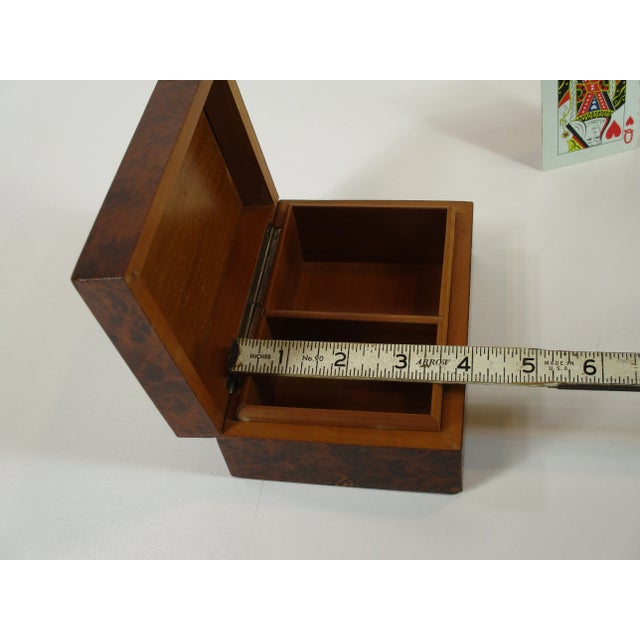 Chestnut Antique Italian Grand Tour Souvenir Box with Burl Wood Inlay, Sorrento Italy For Sale - Image 8 of 9