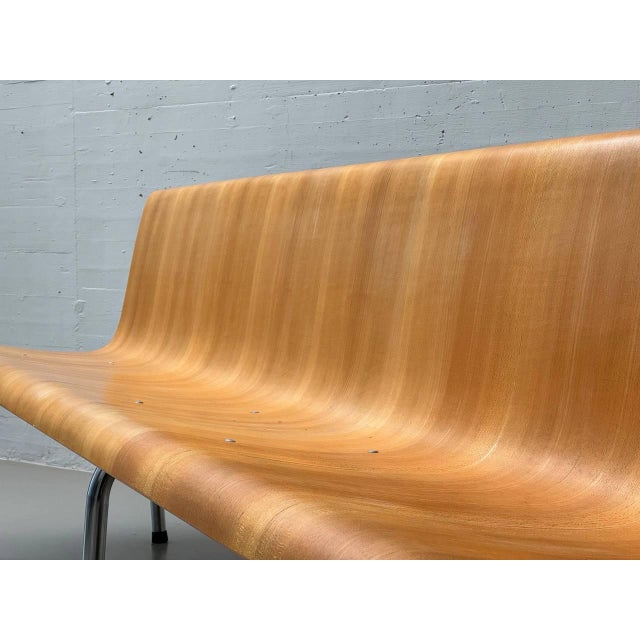 Bench in Laminated Beechwood with Tubular Steel Frame, 1960s For Sale - Image 11 of 18