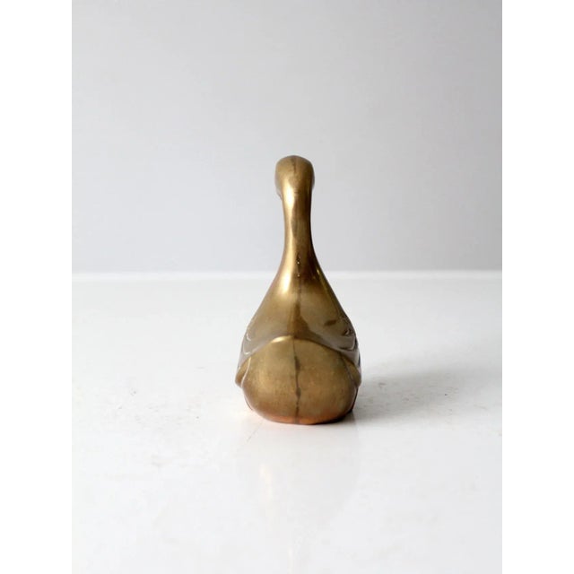 Mid 20th Century Mid-Century Brass Goose Figurine For Sale - Image 5 of 11