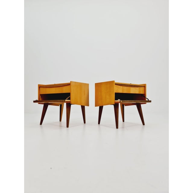 Mid-Century German Nightstands from WK Möbel, 1960s, Set of 2 For Sale - Image 4 of 11