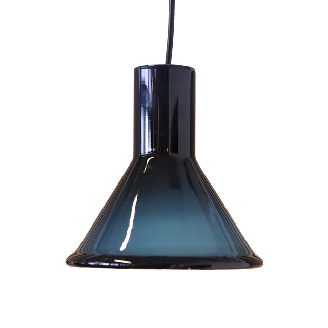 P&T Blue Pendant Light by Michael Bang for Holmegaard, 1960s For Sale - Image 10 of 13