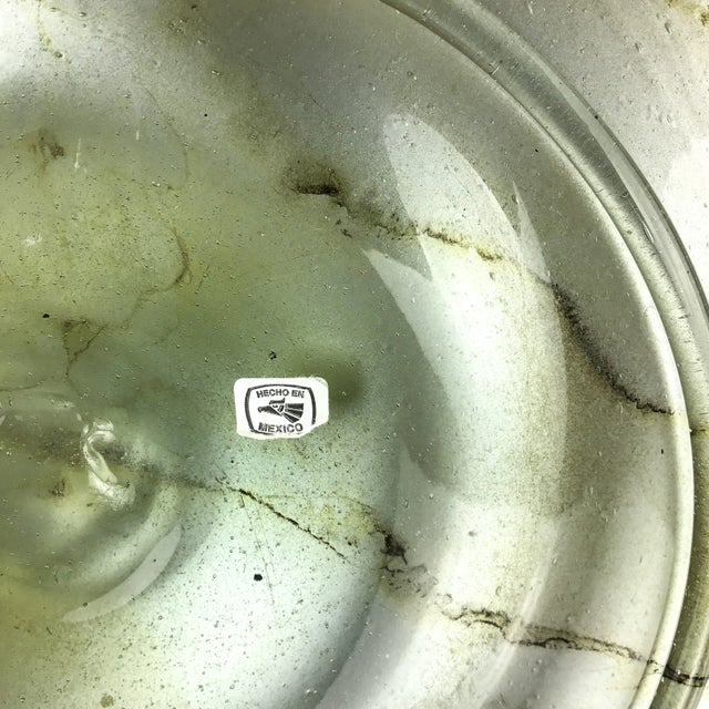 Artisan Abstract Glass Fruit Platter Plate Mexico For Sale - Image 12 of 13