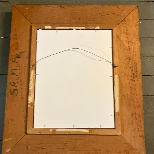 1930’s Original Sepia Pastel Classical Male Nude Drawing Vintage Frame For Sale - Image 4 of 4