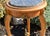 Marble Top Round Side Table Vintage French Style Green Ormolu Fruitwood Stand For Sale - Image 13 of 14