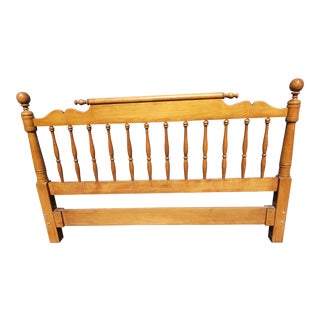 Vintage Conant Ball Maple Spindle Queen Size / Full Size Headboard For Sale