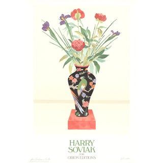 Harry Soviak "Flowers in a Black Vase", 1980 For Sale