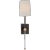 Lucia Medium Tail Sconce in Matte Black and Crystal with Linen Shade Designer: Julie Neill Height: 20.75" Extension: 6"...