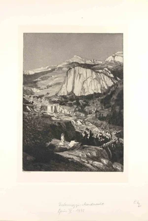 Max Klinger, Moonlit Night from Intermezzi, Etching, 1881