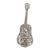 Vintage Italian Handmade Genuine Silver Classic Guitar Figurine Miniature, Made by Arpa Silversmith in Tuscany For Sale