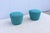 Organic Modern Andreu World Beat Ottoman in Blue Teal Fabric - A Pair For Sale - Image 10 of 18