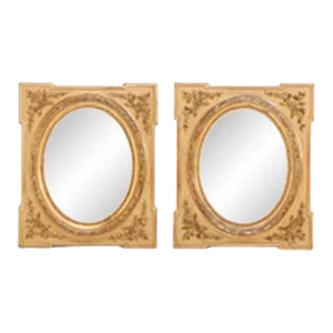 A Pair of Napoleon III Style Giltwood and Gesso Picture Frames, 19th C.