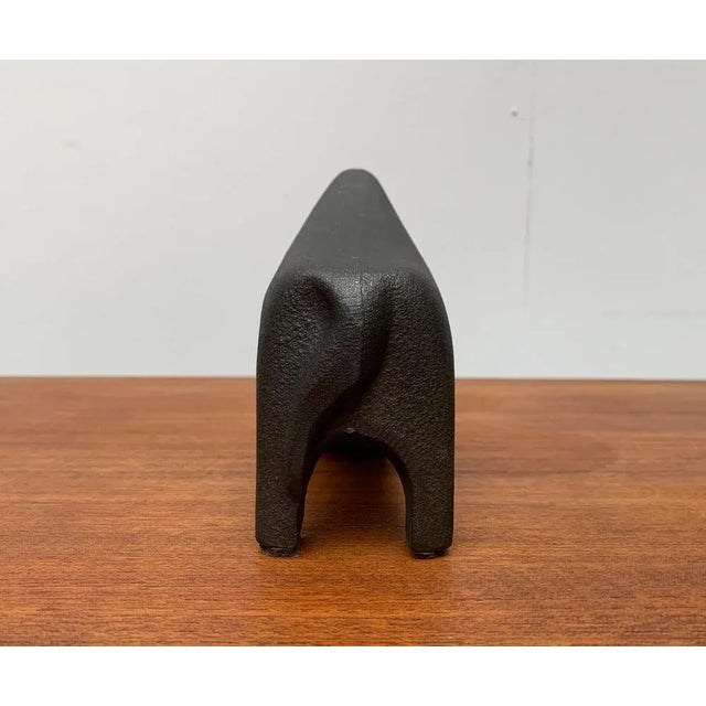 Metal Vintage Cast Iron Bull Figurine For Sale - Image 7 of 17