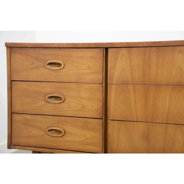 Wood Mid Century Cherry Dresser by Dixie Furniture For Sale - Image 7 of 11