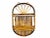 Hollywood Regency Mid 20th Century Boho Chic Oval Wall Hanging Foldable Bamboo Rattan Double Shelf For Sale - Image 3 of 9