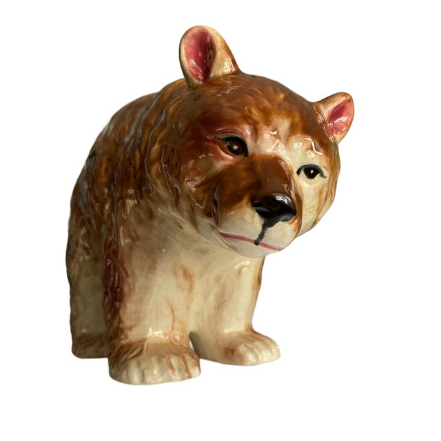 1940's Nippon Yoko Boeki Porcelain American Bear Statue For Sale In Jacksonville, FL - Image 6 of 9
