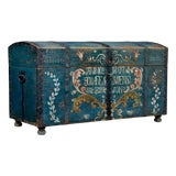Swedish Hand-Painted Marriage Chest, 1807 For Sale