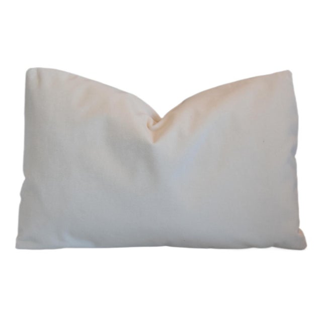 2020s Designer Indigo Blue & White Schumacher Linen Pillow Including the Feather/Down Insert For Sale - Image 5 of 6