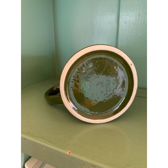 Ceramic 1960s Hall Pottery Creamer Forest Green For Sale - Image 7 of 9