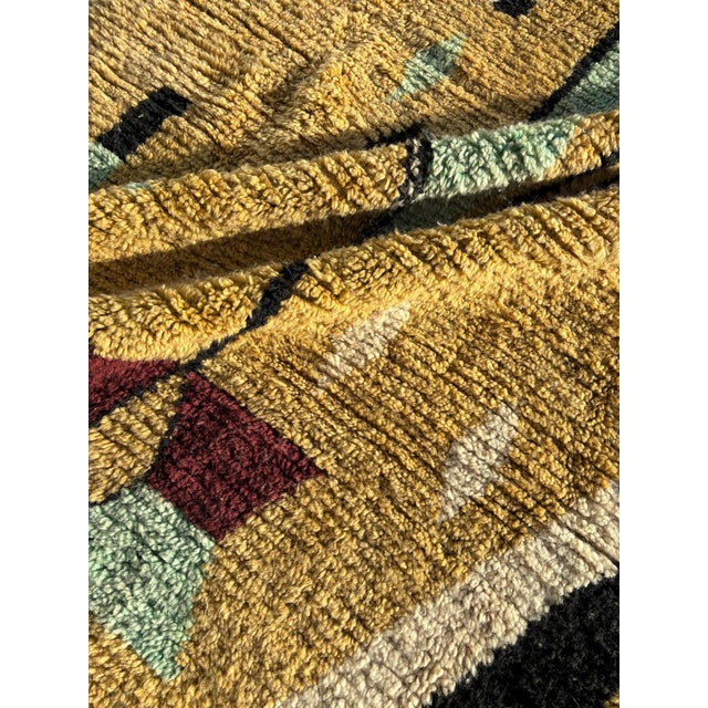 Abstract Modern Moroccan Rug Handmade Wool – Colorful Berber Area Rug For Sale - Image 3 of 9