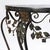 1920s French Marble top table with scrolled legs and foliate design. Original black marble top.