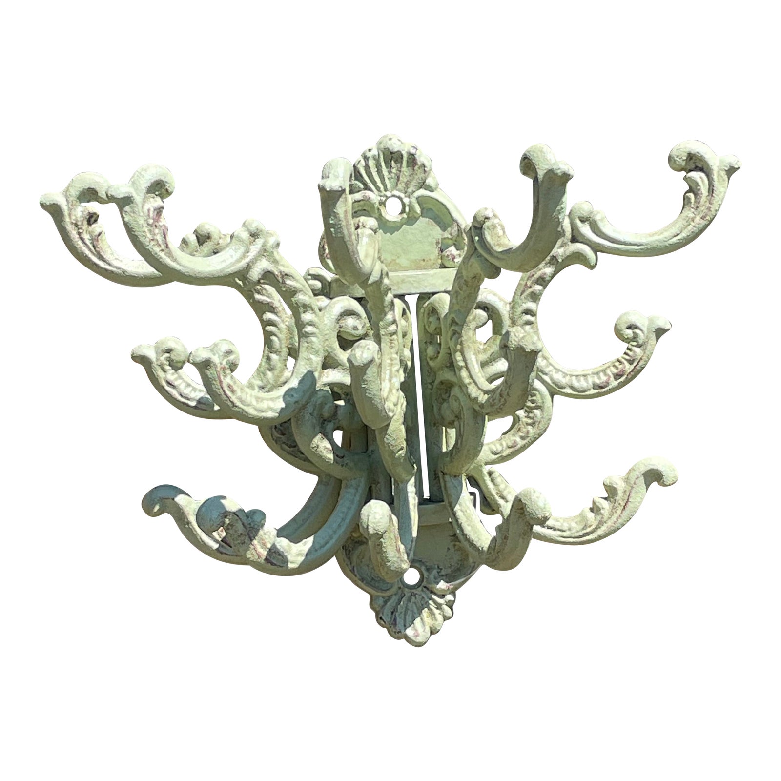 Cast Iron 5 Articulated Arms Coat Rack Victorian | Chairish