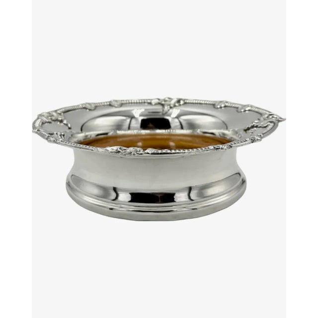 Mid 20th Century Vintage Silver Plated Champagne Bottle Coaster For Sale - Image 12 of 13