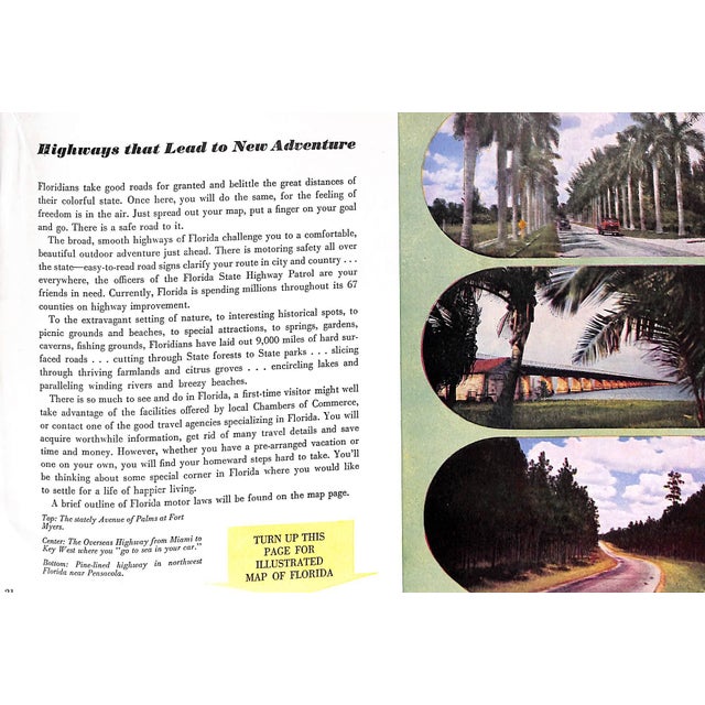 Paper 1950s "Florida: The Sunshine State" Book For Sale - Image 7 of 10