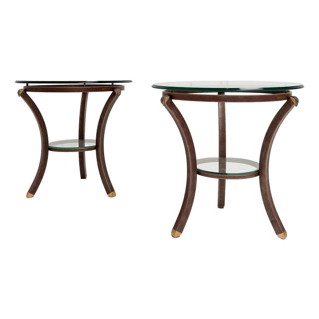 Art Deco Side Tables by Pierre Vandel, 1960s, Set of 2 For Sale