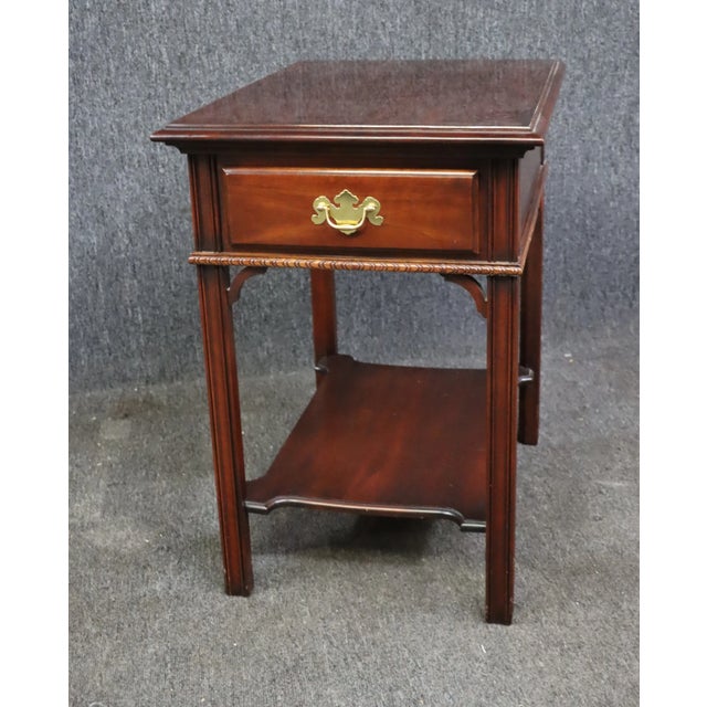 Pennsylvania Classics Chippendale Style Cherry Side Table For Sale - Image 10 of 10