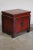 Asian Antique 1860s Elm Red Lacquered Nightstand For Sale - Image 3 of 8