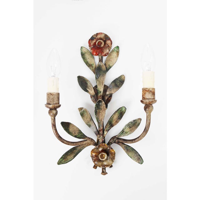 Florentine Style Hollywood Regency Floral Wall Lamp by Hans Möller, 1970s For Sale - Image 11 of 11