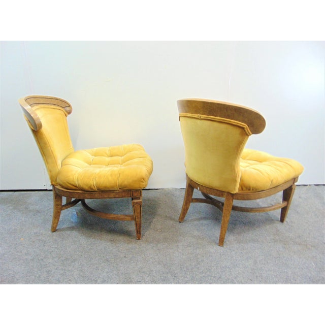 Regency Faux Painted Slipper Chairs - a Pair For Sale In Philadelphia - Image 6 of 9