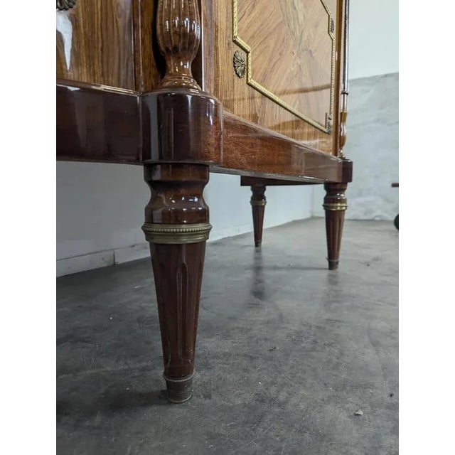 Rosewood Marquetry Silver Cabinet For Sale - Image 10 of 12